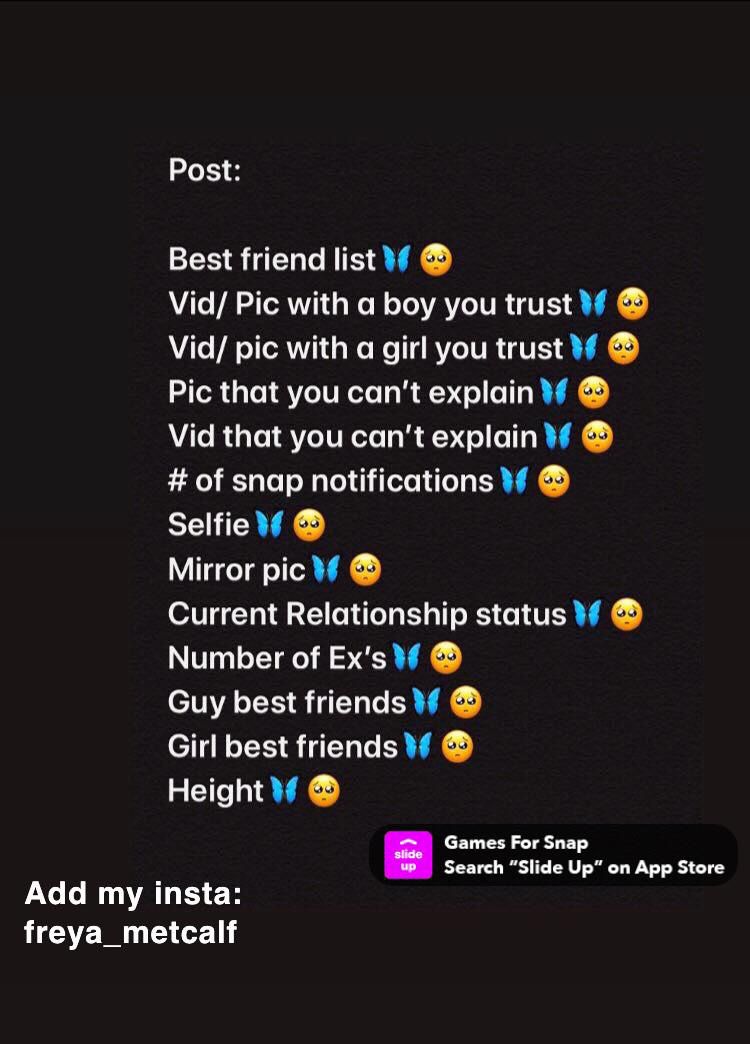 snapchat things to post