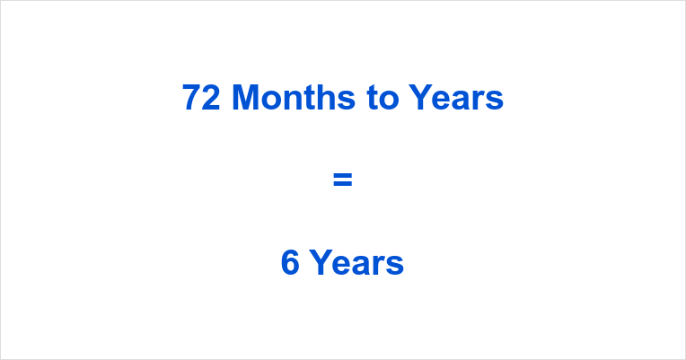 How Long is 72 Months