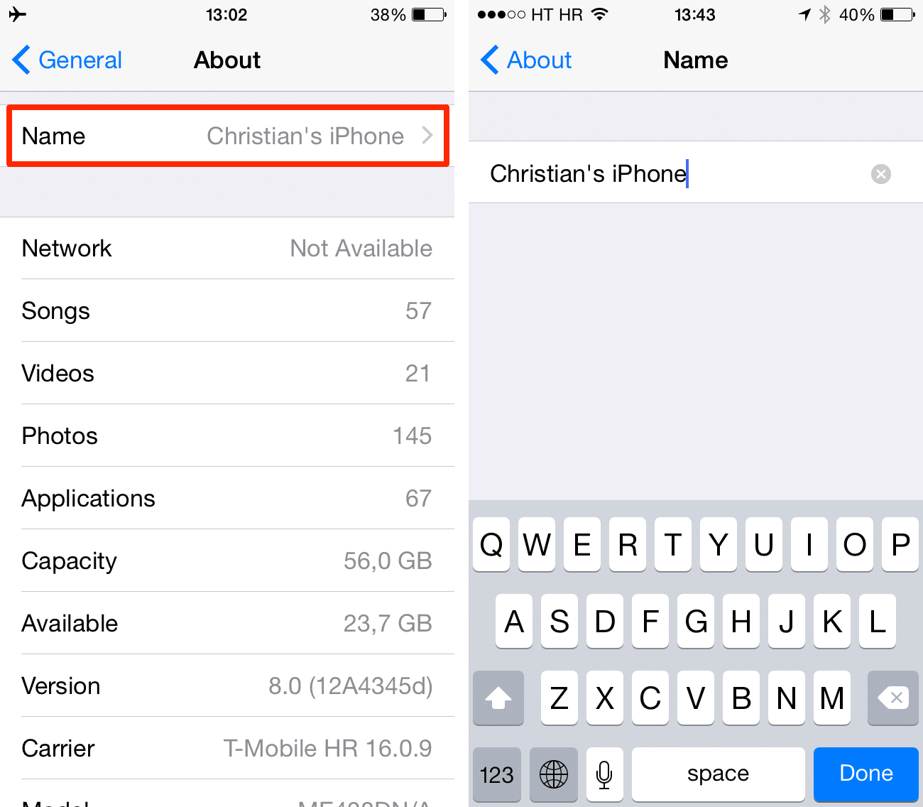 How to Change Name on iPhone