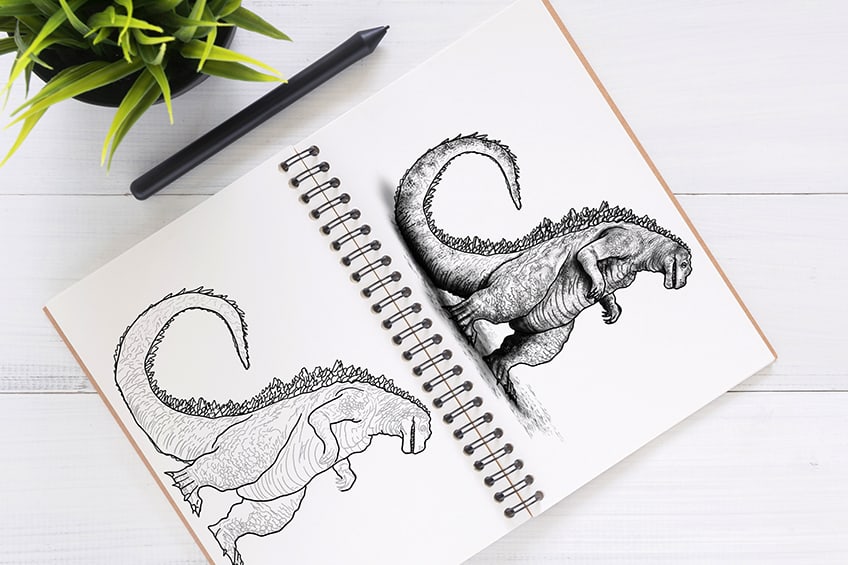 How-to-Draw-Godzilla