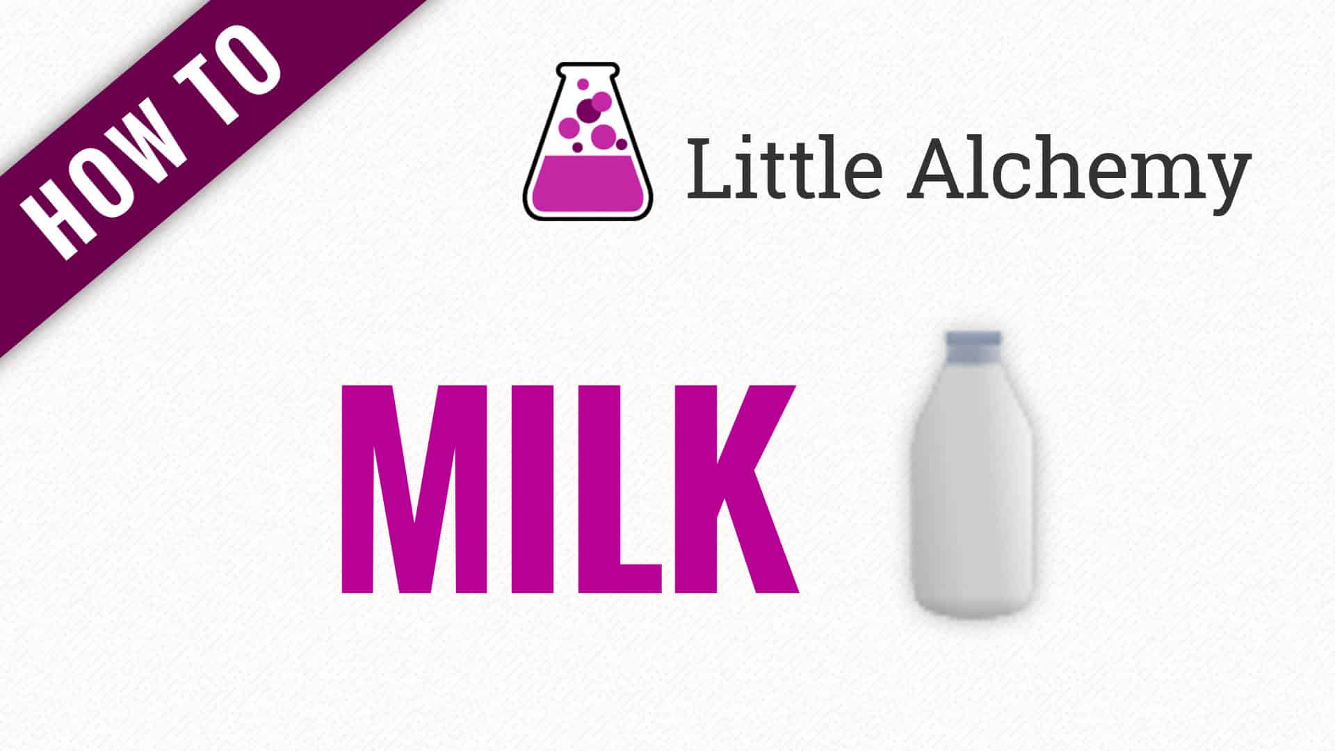 How to Make Milk in Little Alchemy