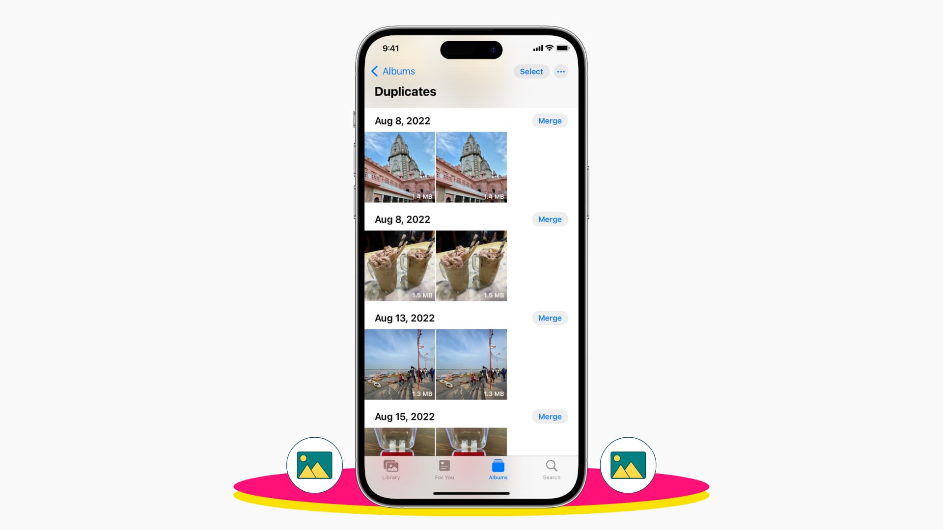 how to delete duplicate photos on iphone