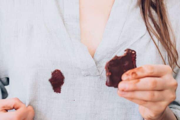 how to get chocolate out of clothes