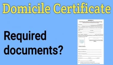 Domicile Certificate in India