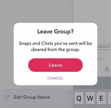 How To Leave A Snapchat Group 