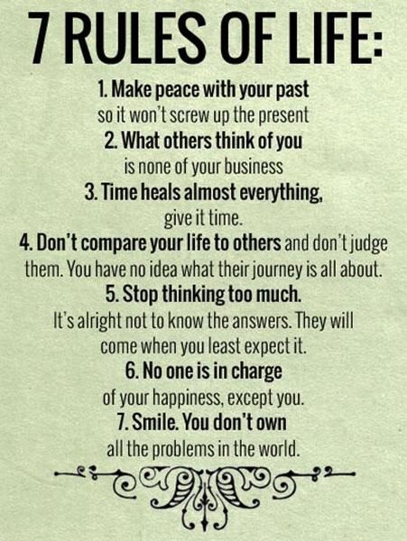 7 Rules Of Life Quotes